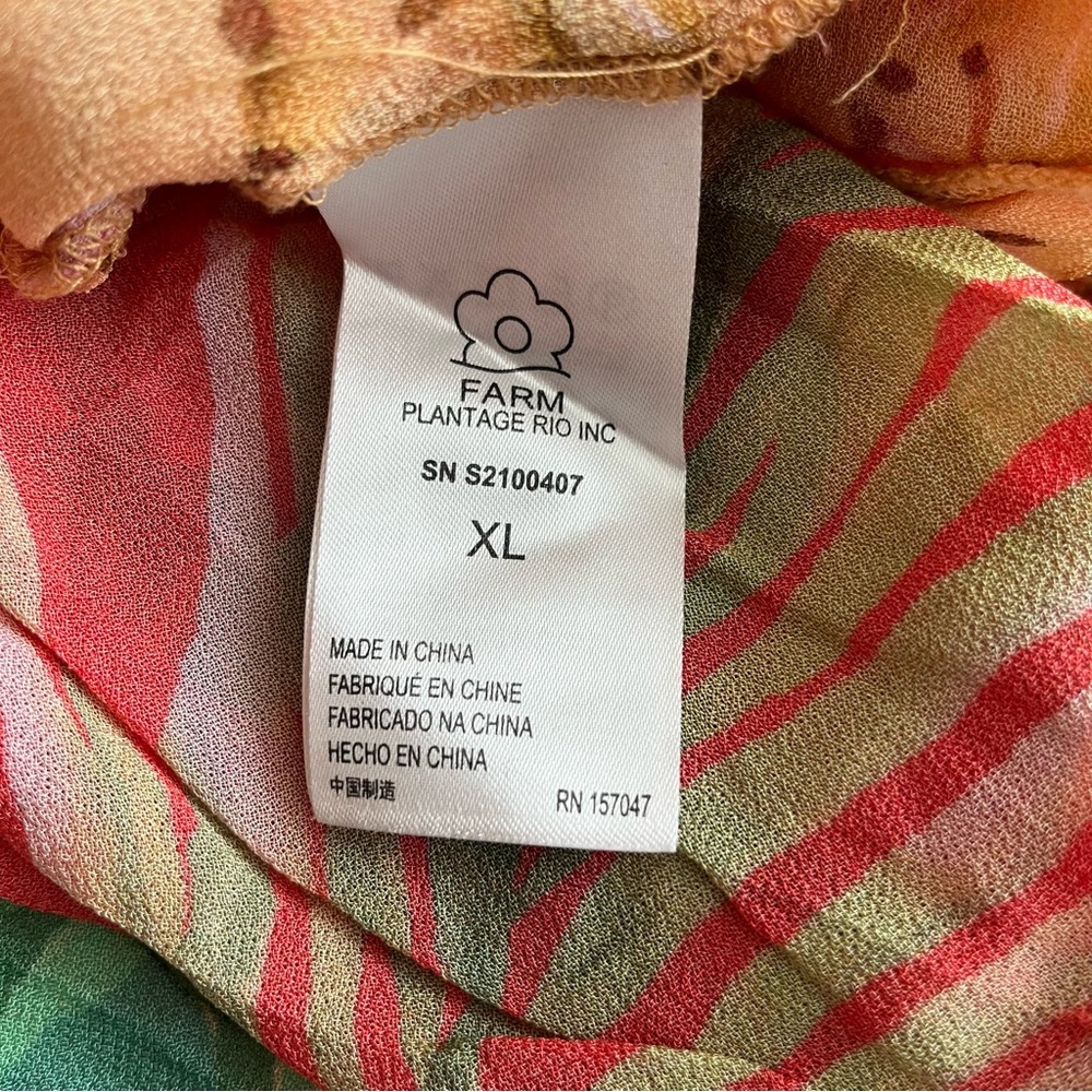 NWOT FARM Rio Mixed Prints Maxi Chemise Dress XL - Picture 12 of 16